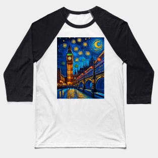 Bigben in Starry Night Baseball T-Shirt